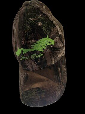 "Just Ride" embroidered Realtree camouflage baseball hat